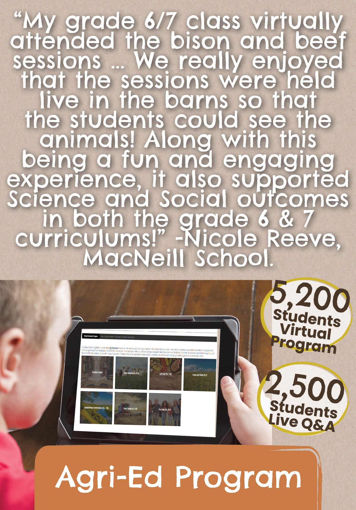 Virtual Agri-Ed Program